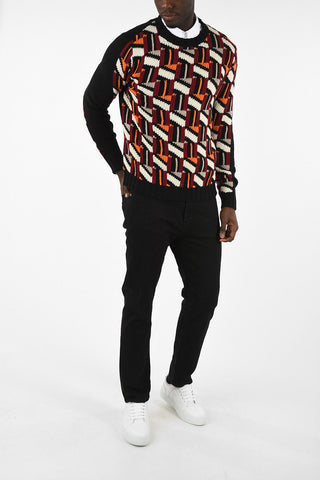 Wool and Cashmere Hand Made Crew-Neck Sweater
