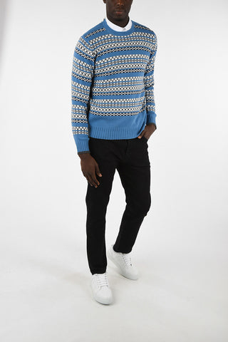 Wool and Cashmere Embroidered Crew-Neck Sweater