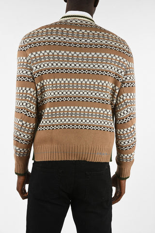 Wool and Cashmere Embroidered Crew-Neck Sweater