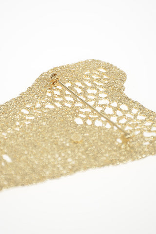 MM11 Brass Heart Brooch