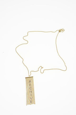 MM6 Brass Necklace with Pendant