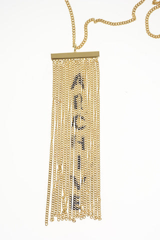 MM6 Brass Necklace with Pendant