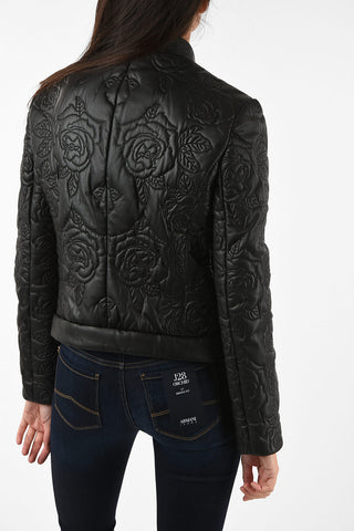 ARMANI JEANS Leather Matelassé Jacket