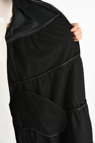 COLLEZIONI Cappotto Flare in Lana Vergine con Zip Frontale