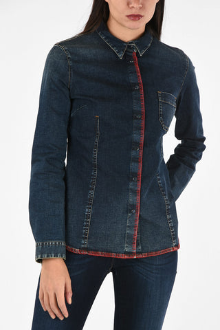 ARMANI JEANS Denim Snap Button Shirt