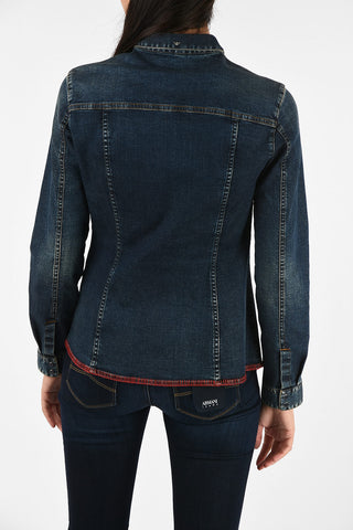 ARMANI JEANS Denim Snap Button Shirt