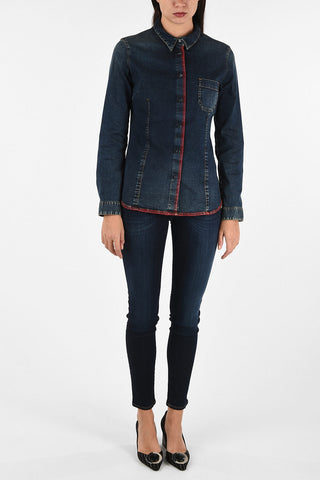ARMANI JEANS Denim Snap Button Shirt
