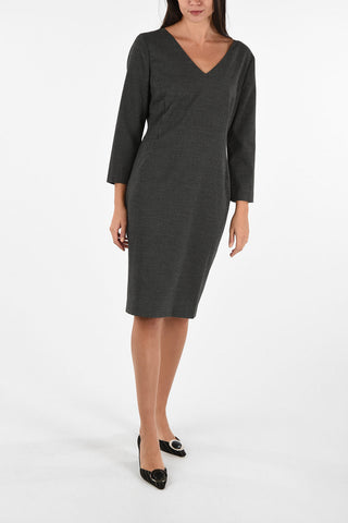 ARMANI JEANS Polka Dots V-Neck Knee Length Dress