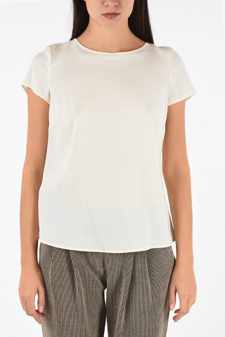 COLLEZIONI Silk Blouse with Back Closure