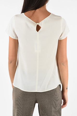 COLLEZIONI Silk Blouse with Back Closure