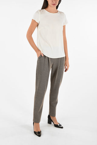 COLLEZIONI Silk Blouse with Back Closure