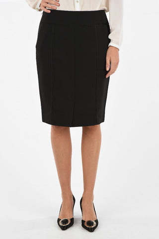 ARMANI JEANS Split-Back Hem Knee Length Pencil Skirt