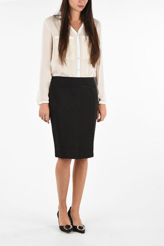 ARMANI JEANS Split-Back Hem Knee Length Pencil Skirt