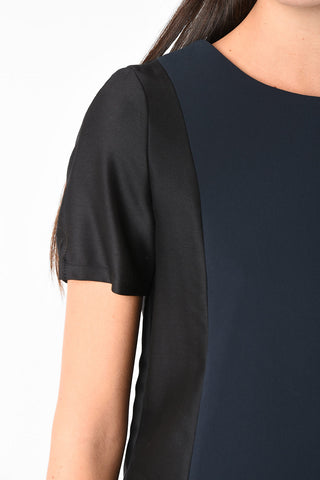 ARMANI JEANS Two-Tone Blouse With Back Closure