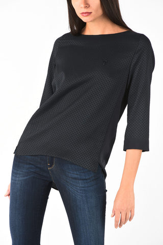 ARMANI JEANS Polka Dots Asymmetric Top with Back Closure