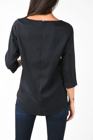 ARMANI JEANS Polka Dots Asymmetric Top with Back Closure
