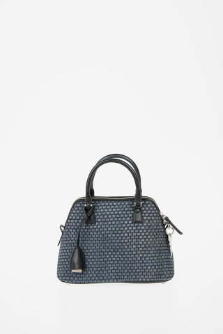 MM11 Borsa in Denim Intrecciato