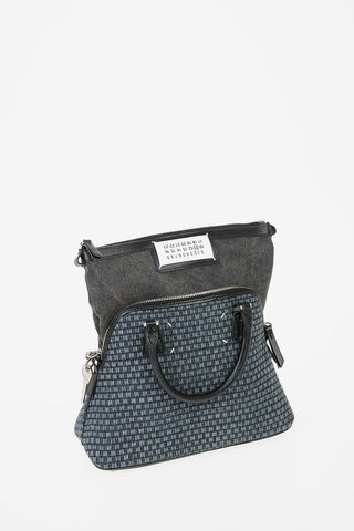MM11 Borsa in Denim Intrecciato