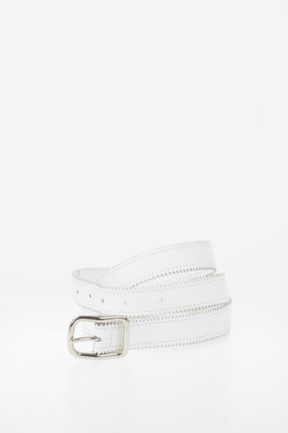 MM6 20mm Leather Slim Belt