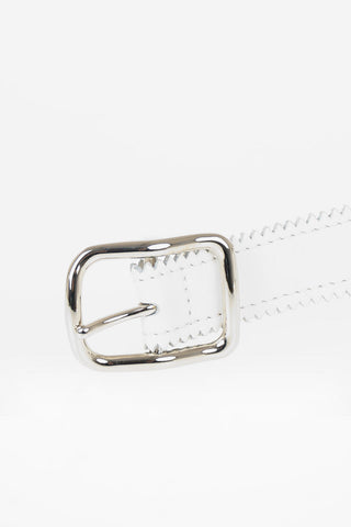 MM6 20mm Leather Slim Belt