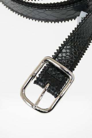 MM6 25mm Faux Leather Snake Printed Belt