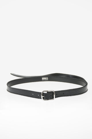 MM6 25mm Faux Leather Snake Printed Belt