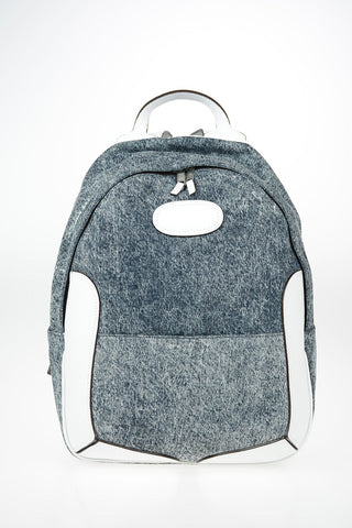 MM11 Denim Backpack with Leather Insert