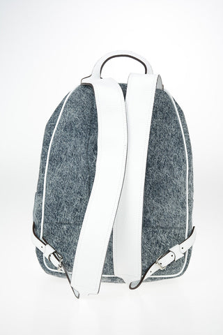 MM11 Denim Backpack with Leather Insert