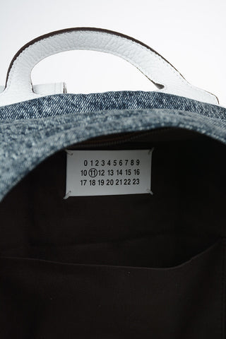 MM11 Denim Backpack with Leather Insert