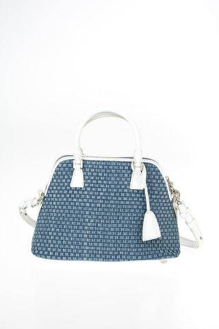 MM11 Denim Leather Trim Mini Handbag