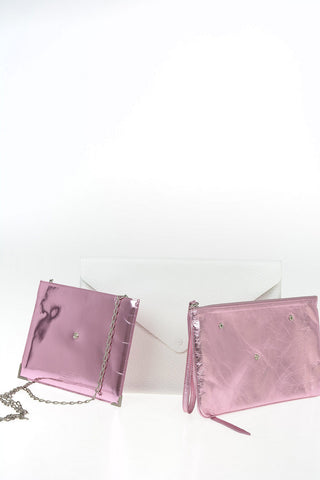 MM11 Set Pochette in Pelle con Catena