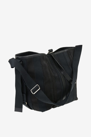 MM11 Fabric Shoulder Bag with Leather Insert