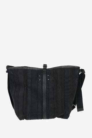MM11 Fabric Shoulder Bag with Leather Insert