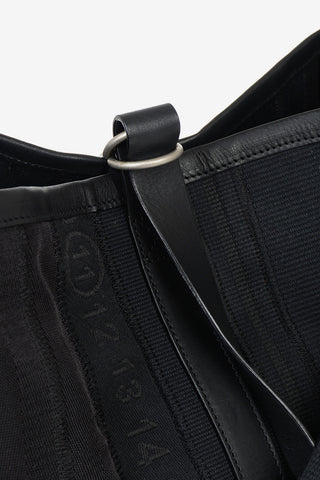 MM11 Fabric Shoulder Bag with Leather Insert
