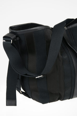 MM11 Fabric Shoulder Bag with Leather Insert