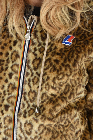Faux Fur LILY LEOPARD PELUCHE hooded Jacket
