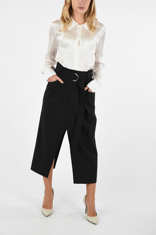 Double Split Skirt with Belt