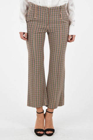 Graph Check cropped High-Rise Pants