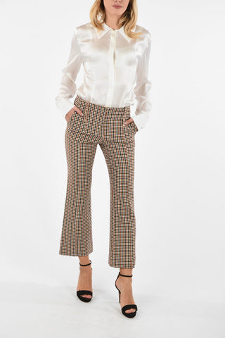 Graph Check cropped High-Rise Pants