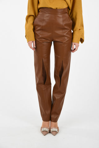 Faux leather Split-Front Pants