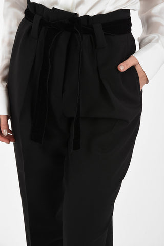 Single Pleat VIOLA  Pants With Belt