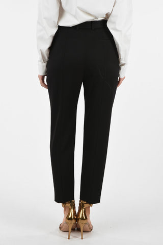 Single Pleat High Waist Straight Fit Pants