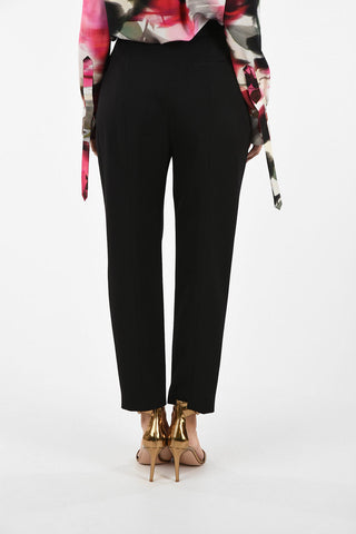 Single Pleat High Waist Straight Fit Pants