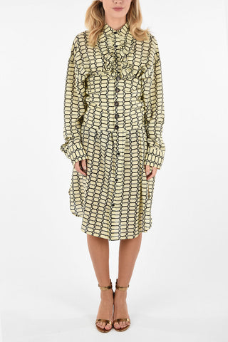 Silk Shirtdress with Belt 