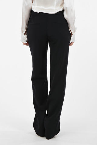 Pantaloni Palazzo LUNA in Lana Con Bottoni 