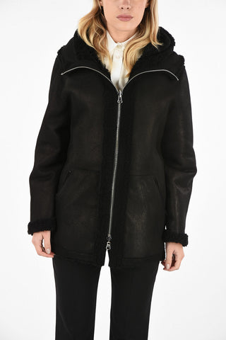 Shearling PLAZZA CURLY Reversibile Con Cappuccio