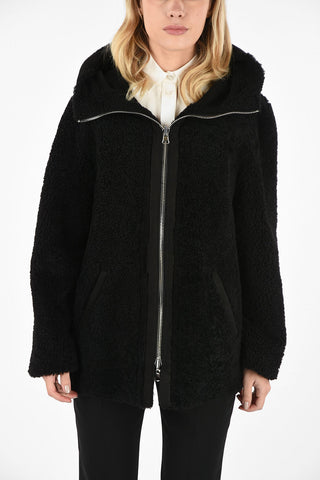Reversible Shearling Jacket PLAZZA CURLY with Hood
