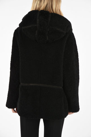 Reversible Shearling Jacket PLAZZA CURLY with Hood