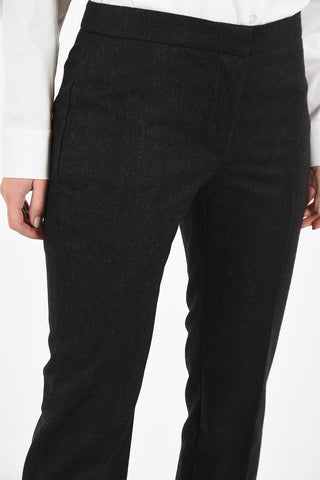 Wool Regular Rise Straight Fit Pants