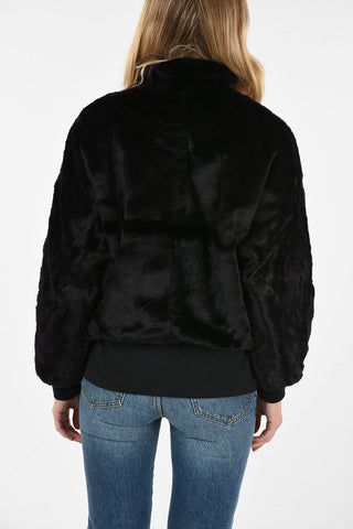 Faux Fur KATIE BEAVER PELUCHE Bomber Jacket